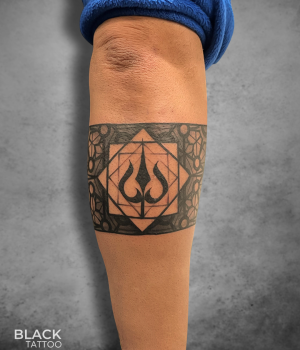 om mandala arm band tattoo 3